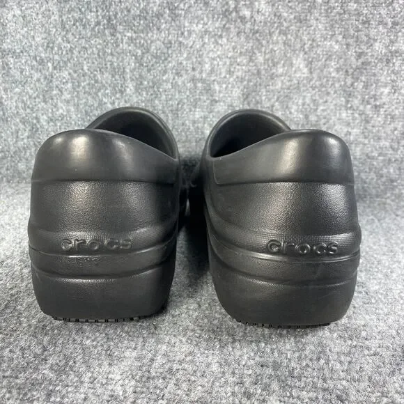 Crocs Clogs Shoes Womens 11 Black Neria Pro Work Slip Resistant Career Comfort - Picture 5 of 12